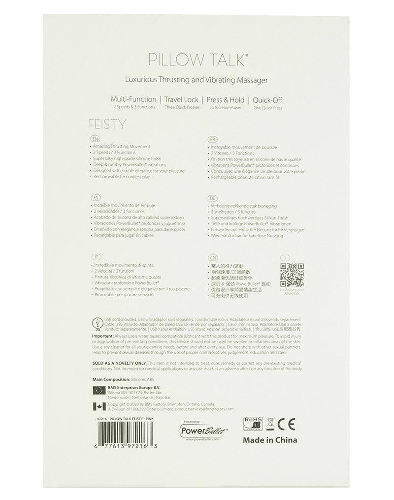 Pillow Talk - Feisty Stotende Vibrator Met handsfree houder - Lichtblauw-Laced-up.nl