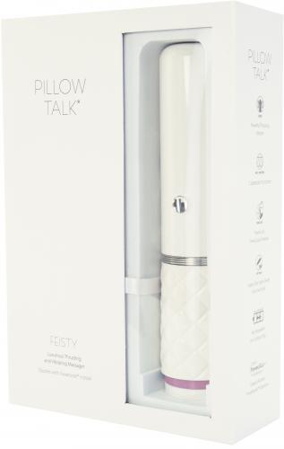 Pillow Talk - Feisty - Stotende Vibrator Met Handsfree Houder - Lichtroze-Laced-up.nl