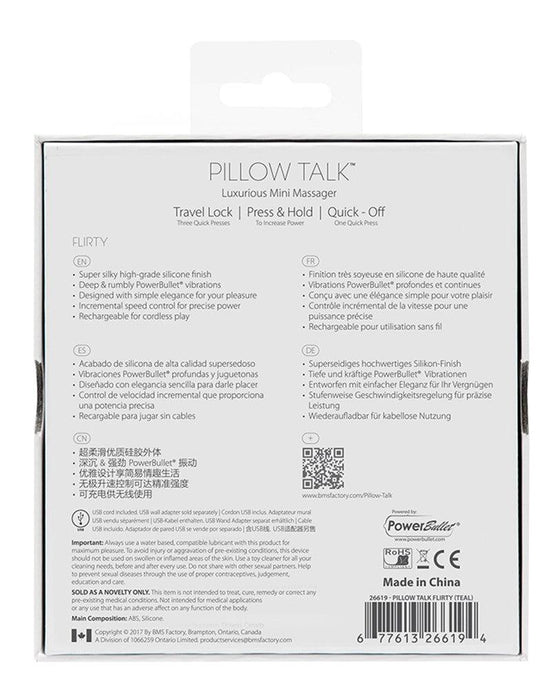Pillow Talk - Flirty - Mini Vibrator - Lichtblauw-Laced-up.nl