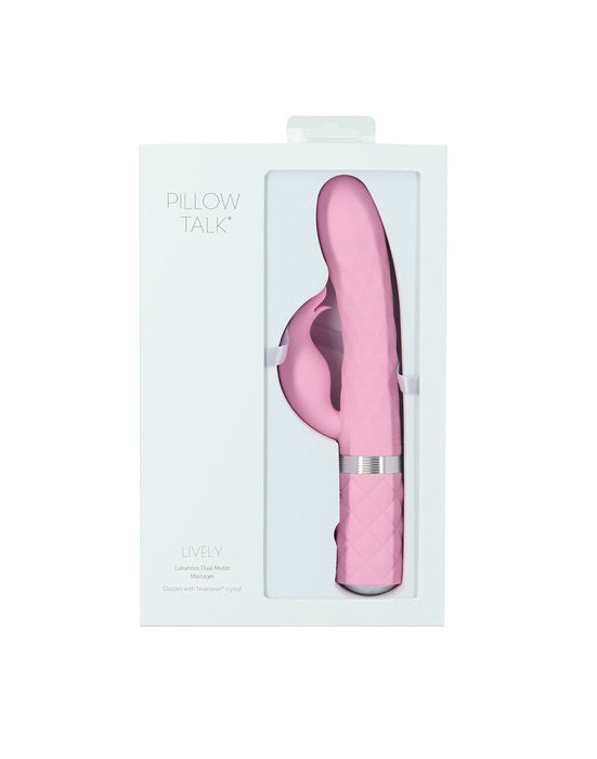Pillow Talk - Lively - Rabbit Vibrator - Lichtroze-Laced-up.nl