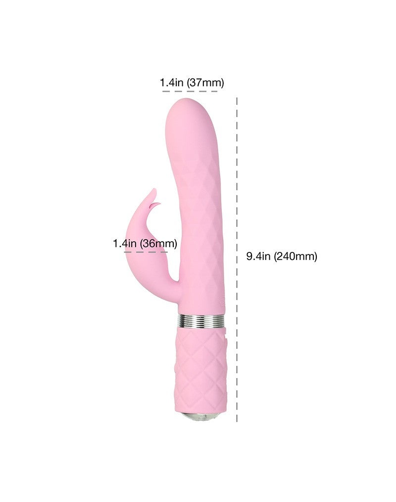 Pillow Talk - Lively - Rabbit Vibrator - Lichtroze-Laced-up.nl