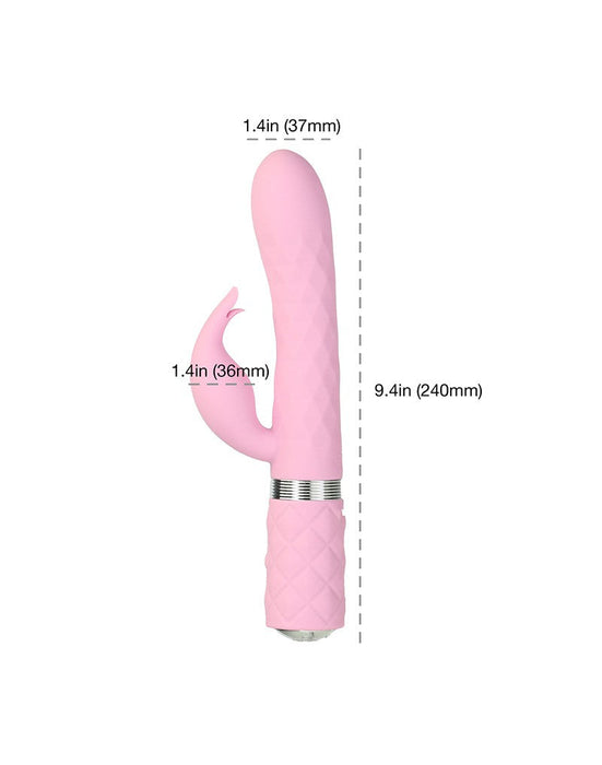 Pillow Talk - Lively - Rabbit Vibrator - Lichtroze-Laced-up.nl