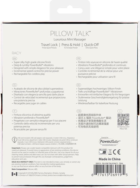 Pillow Talk - Racy - Mini Vibrator - Lichtblauw-Erotiekvoordeel.nl