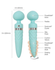 Pillow Talk - Sultry - Roterende Wand & G-spot Vibrator - Met verwarmingsfunctie - Lichtblauw-Erotiekvoordeel.nl