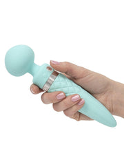 Pillow Talk - Sultry - Roterende Wand & G-spot Vibrator - Met verwarmingsfunctie - Lichtblauw-Erotiekvoordeel.nl