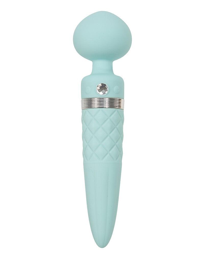 Pillow Talk - Sultry - Roterende Wand & G-spot Vibrator - Met verwarmingsfunctie - Lichtblauw-Laced-up.nl
