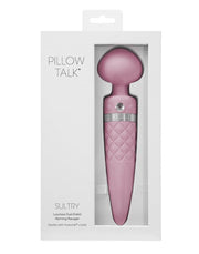 Pillow Talk - Sultry - Roterende Wand & G-spot Vibrator - Met verwarmingsfunctie - Dusty Rose-Erotiekvoordeel.nl