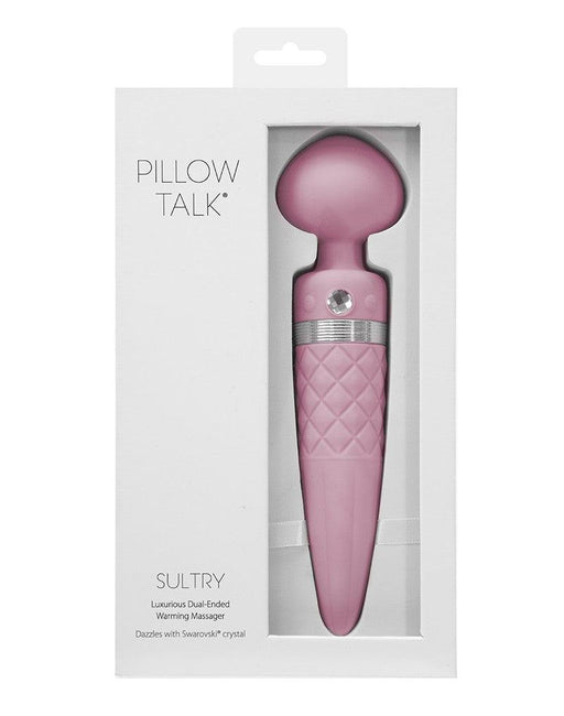 Pillow Talk - Sultry - Roterende Wand & G-spot Vibrator - Met verwarmingsfunctie - Lichtroze-Laced-up.nl
