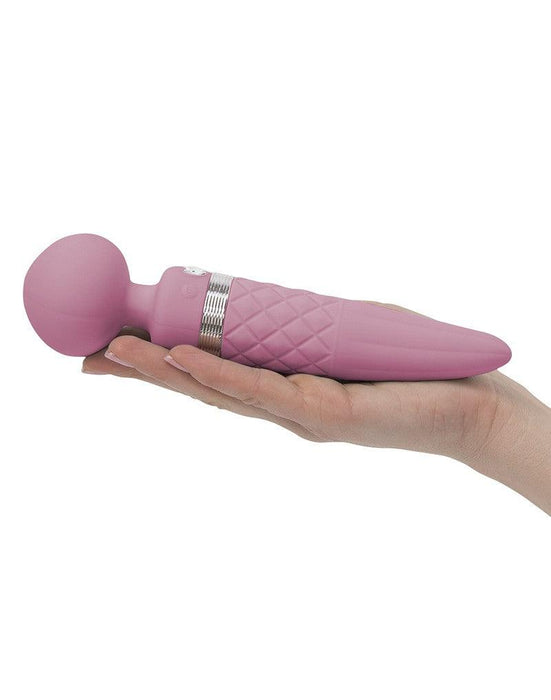 Pillow Talk - Sultry - Roterende Wand & G-spot Vibrator - Met verwarmingsfunctie - Lichtroze-Laced-up.nl