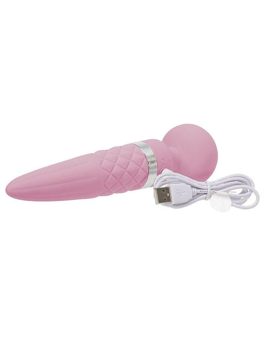 Pillow Talk - Sultry - Roterende Wand & G-spot Vibrator - Met verwarmingsfunctie - Lichtroze-Laced-up.nl