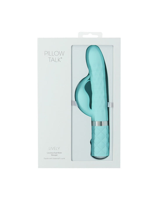 Pillow Talk - Lively - Rabbit Vibrator - Lichtblauw-Laced-up.nl