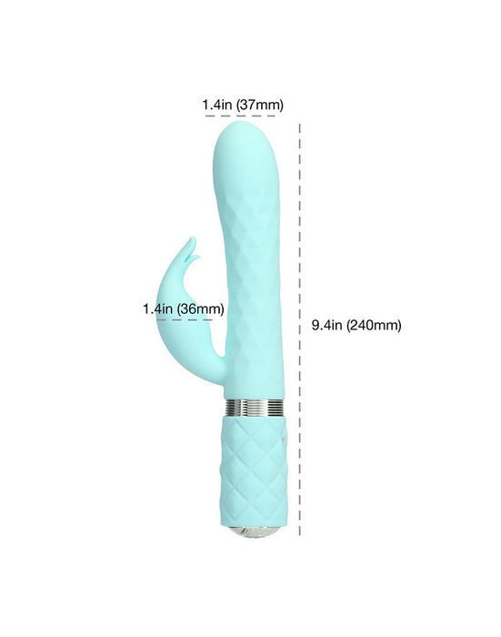 Pillow Talk - Lively - Rabbit Vibrator - Lichtblauw-Laced-up.nl