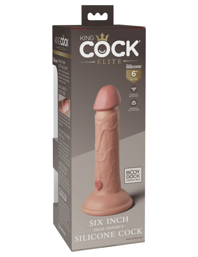 Pipedream - King Cock - Dual Density Dildo - 15 cm - Lichte Huidskleur-Erotiekvoordeel.nl