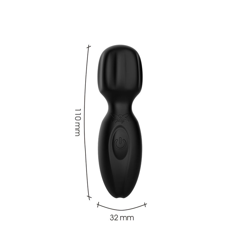 Pixey 2GO - Mini Wand Vibrator - Zwart-Erotiekvoordeel.nl