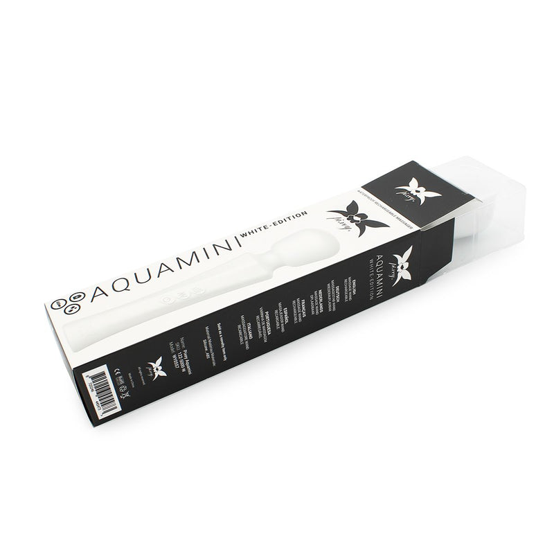 Pixey - Aqua Mini Wand Vibrator - The White Edition - Sterke en Stille Motor - Wit-Laced-up.nl