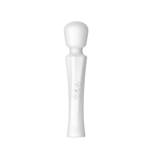 Pixey - Aqua Mini Wand Vibrator - The White Edition - Sterke en Stille Motor - Wit-Laced-up.nl