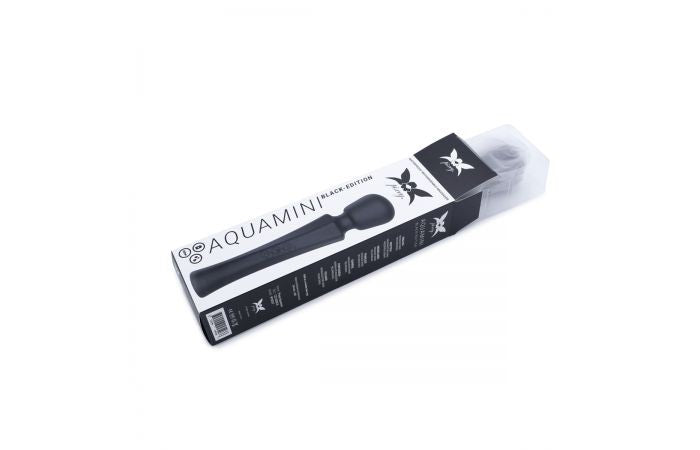 Pixey - Aqua Mini Wand Vibrator - Zwart-Laced-up.nl