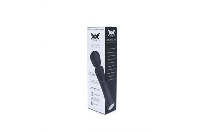 Pixey - Aqua Mini Wand Vibrator - Zwart-Laced-up.nl