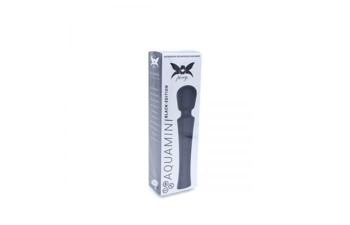 Pixey - Aqua Mini Wand Vibrator - Zwart-Laced-up.nl