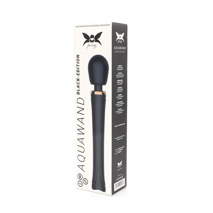 Pixey - Aqua Wand Vibrator - The Black Edition - zwart-Laced-up.nl