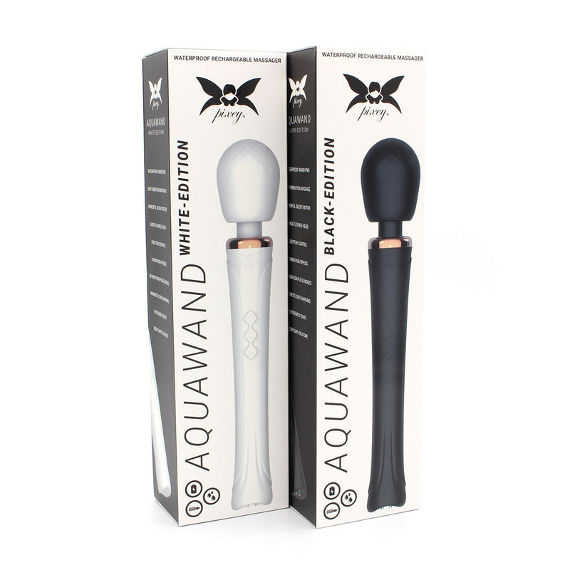 Pixey - Aqua Wand Vibrator - The White Edition - wit-Erotiekvoordeel.nl
