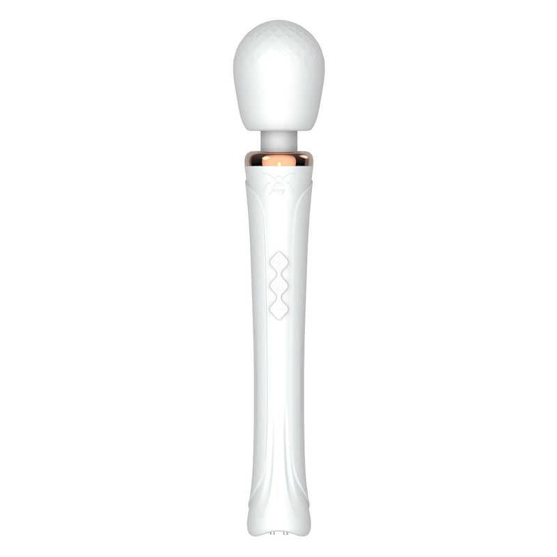 Pixey - Aqua Wand Vibrator - The White Edition - wit-Laced-up.nl