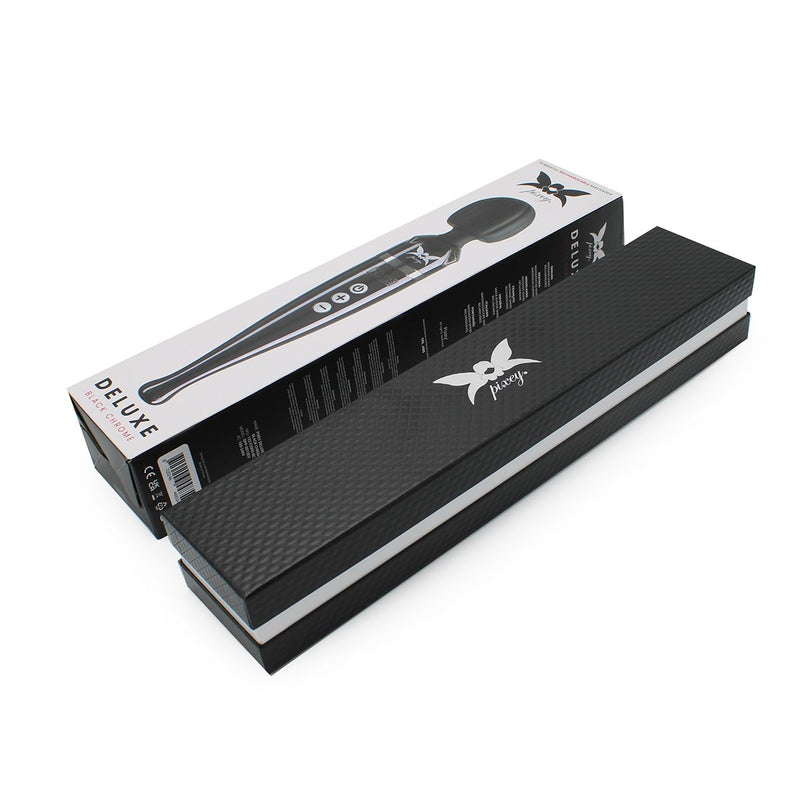 Pixey DeLuxe - Black Chrome Edition - Oplaadbare Wand Vibrator - de krachtigste die er is-Laced-up.nl