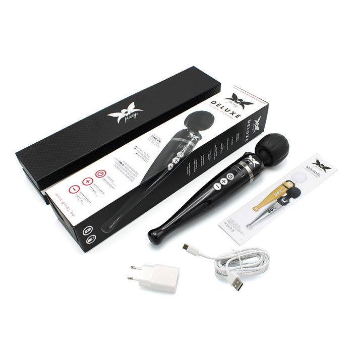 Pixey DeLuxe - Black Chrome Edition - Oplaadbare Wand Vibrator - de krachtigste die er is-Laced-up.nl