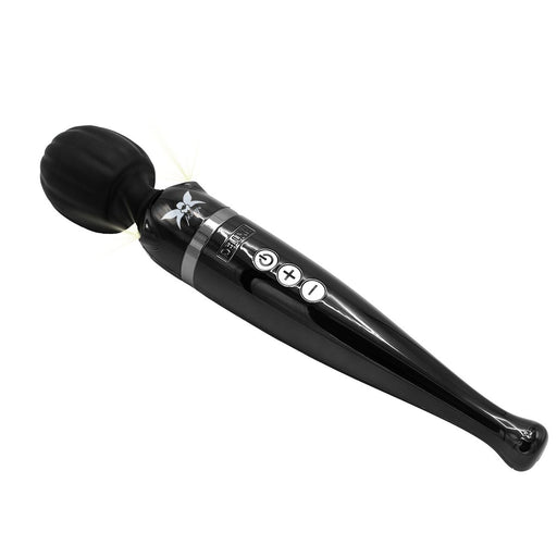 Pixey DeLuxe - Black Chrome Edition - Oplaadbare Wand Vibrator - de krachtigste die er is-Laced-up.nl