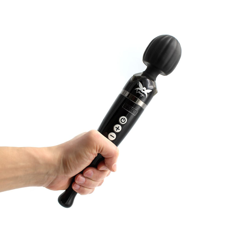 Pixey DeLuxe - Black Chrome Edition - Oplaadbare Wand Vibrator - de krachtigste die er is-Laced-up.nl