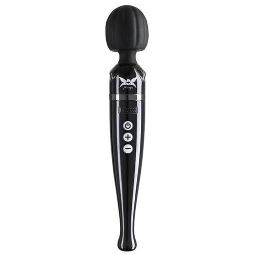 Pixey DeLuxe - Black Chrome Edition - Oplaadbare Wand Vibrator - de krachtigste die er is-Laced-up.nl