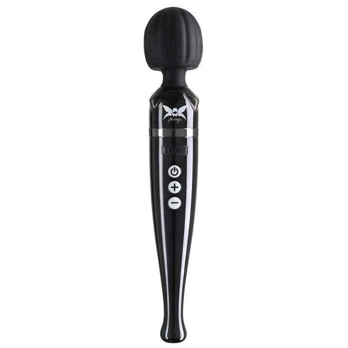 Pixey DeLuxe - Black Chrome Edition - Oplaadbare Wand Vibrator - de krachtigste die er is-Laced-up.nl