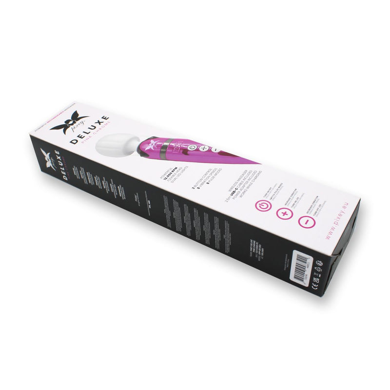 Pixey DeLuxe - Pink Chrome Edition - Oplaadbare Wand Vibrator - de krachtigste die er is-Laced-up.nl