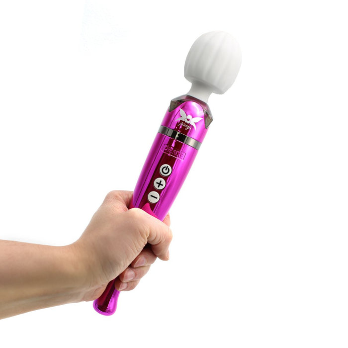 Pixey DeLuxe - Pink Chrome Edition - Oplaadbare Wand Vibrator - de krachtigste die er is-Laced-up.nl