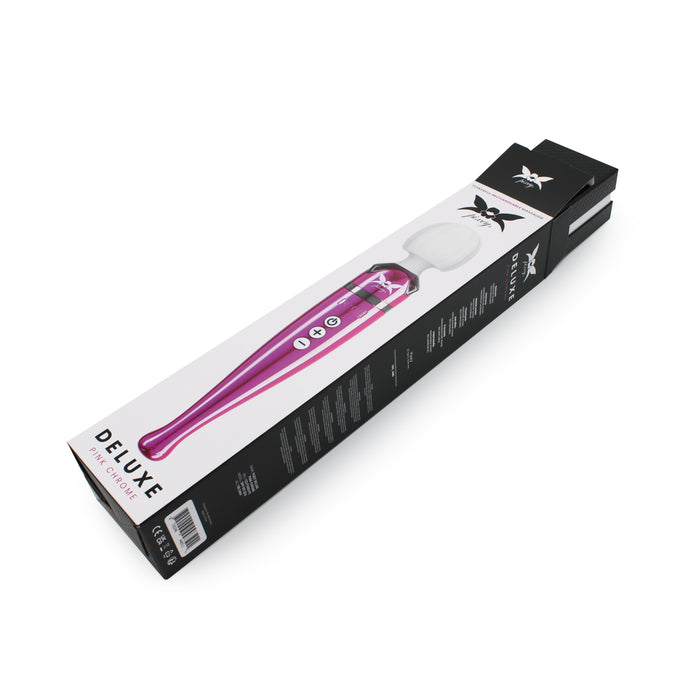 Pixey DeLuxe - Pink Chrome Edition - Oplaadbare Wand Vibrator - de krachtigste die er is-Laced-up.nl