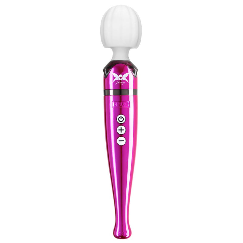 Pixey DeLuxe - Pink Chrome Edition - Oplaadbare Wand Vibrator - de krachtigste die er is-Laced-up.nl