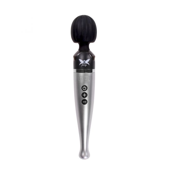 Pixey - DeLuxe Silver Edition - Oplaadbare Wand Vibrator - De krachtigste Pixey die er is!)-laced-up.nl