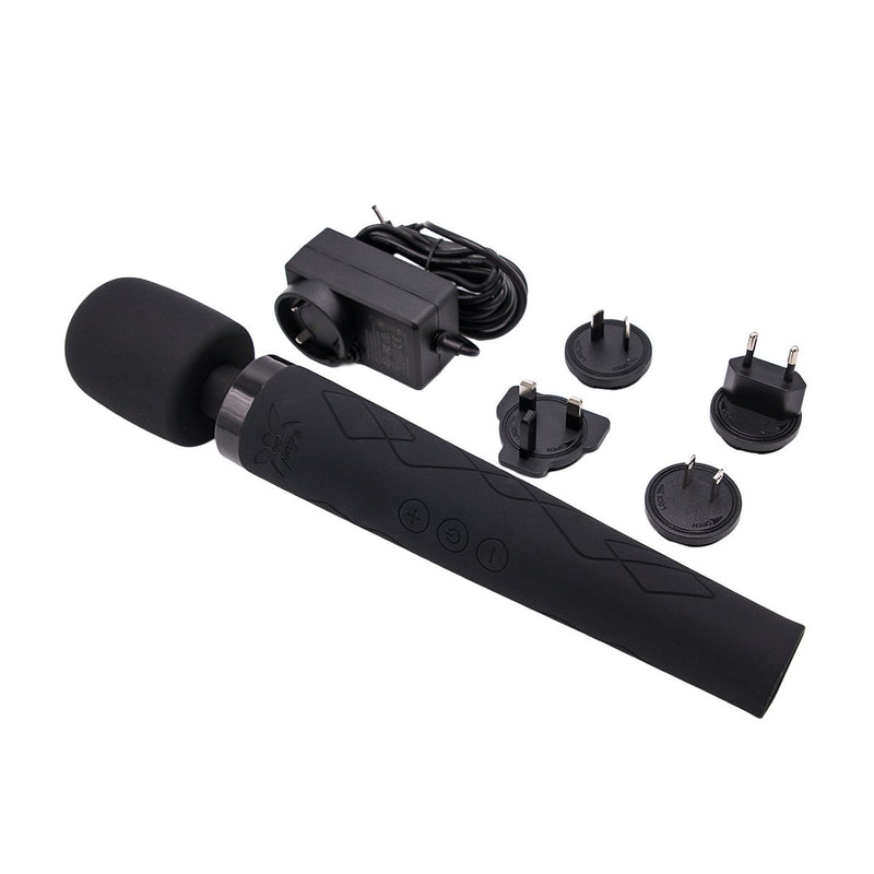 Pixey Deluxe - Black Velvet - Wand Vibrator-Erotiekvoordeel.nl