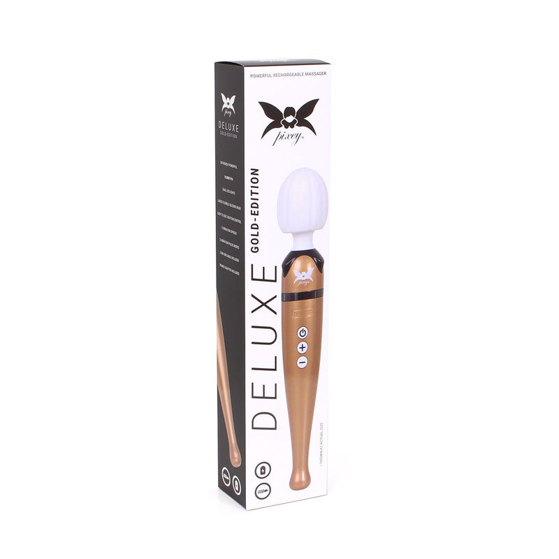 Pixey - DeLuxe Gold Edition - Oplaadbare Wand Vibrator - De krachtigste Pixey die er is!-Laced-up.nl