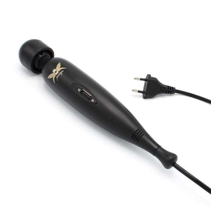Pixey Turbo - Wand Vibrator - Massager - Black Edition - Met Twee Opzetstukken-Laced-up.nl