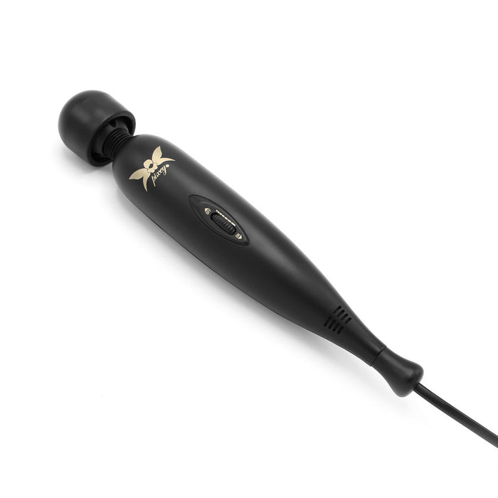 Pixey Turbo - Wand Vibrator - Massager - Black Edition - Met Twee Opzetstukken-Laced-up.nl