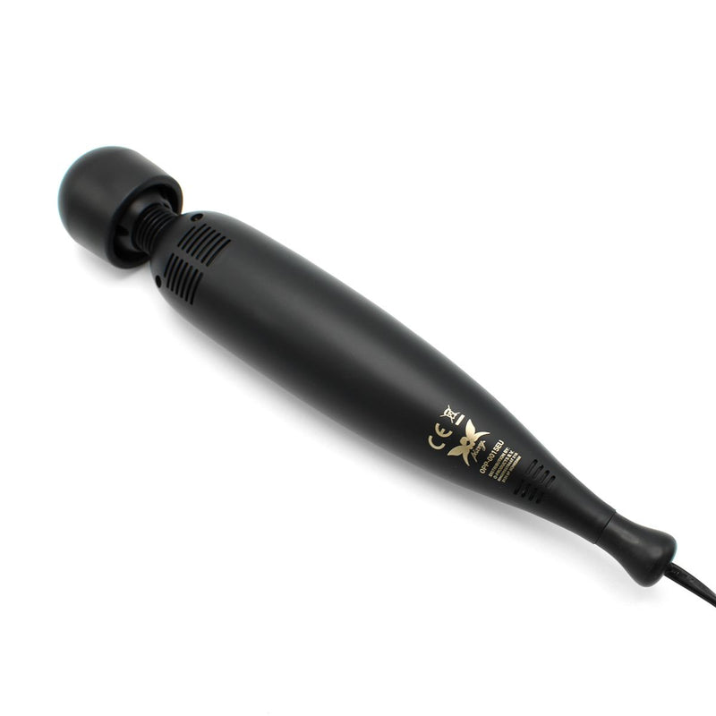 Pixey Turbo - Wand Vibrator - Massager - Black Edition - Met Twee Opzetstukken-Laced-up.nl