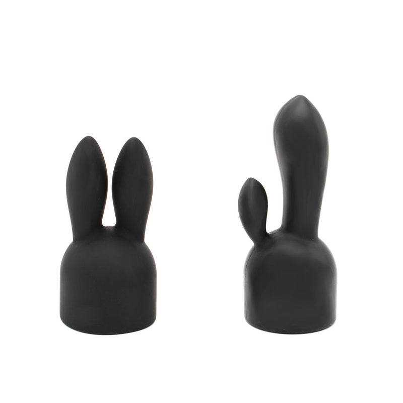 Pixey Turbo - Wand Vibrator - Massager - Black Edition - Met Twee Opzetstukken-Laced-up.nl