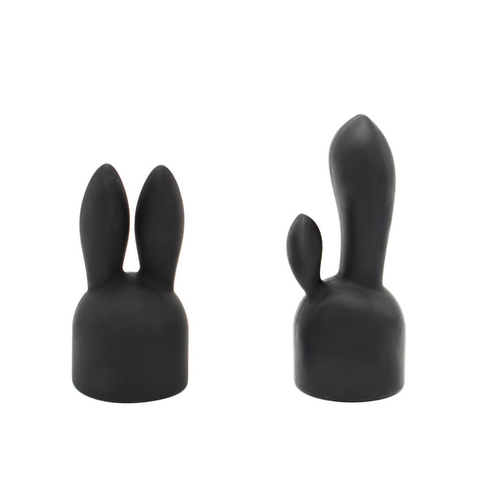 Pixey Turbo - Wand Vibrator - Massager - Black Edition - Met Twee Opzetstukken-Laced-up.nl