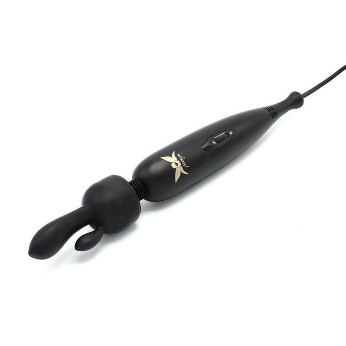 Pixey Turbo - Wand Vibrator - Massager - Black Edition - Met Twee Opzetstukken-Laced-up.nl
