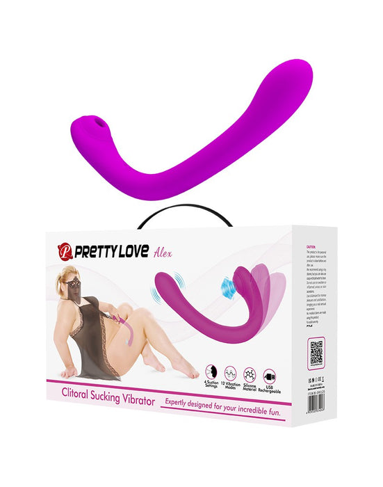 Pretty Love - Alex - G-Spot + Clitoris Vibrator - Met luchtdruk stimulatie - Roze-Laced-up.nl