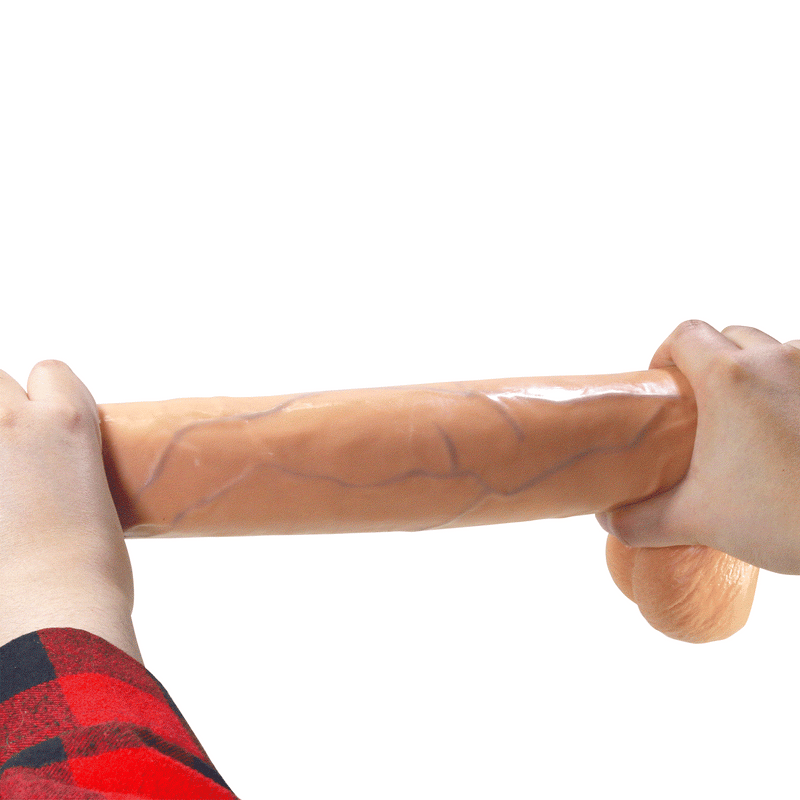 Pretty Love - Ansel - Super Grote Dildo - TPE - 36 cm - Lichte Huidskleur-Erotiekvoordeel.nl