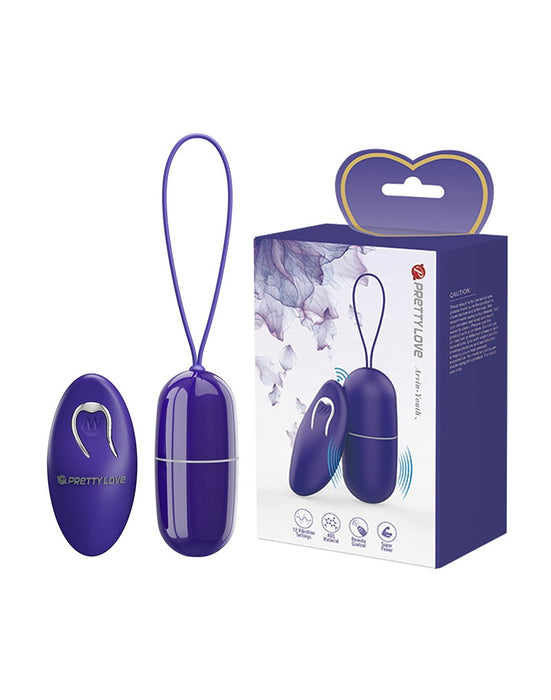 Pretty Love - Arvin - Vibrerend Eitje met Afstandsbediening - Paars-Laced-up.nl