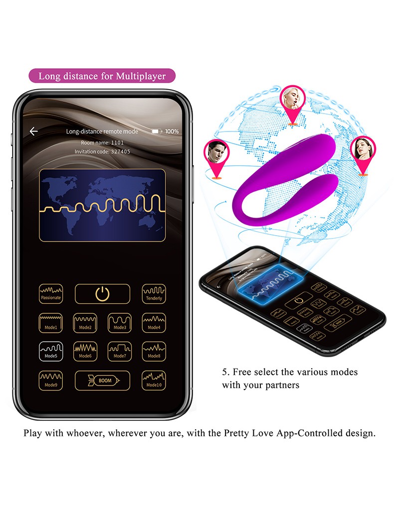 Pretty Love - August - G-Spot Vibrator - Met App Control - Dieproze-Laced-up.nl