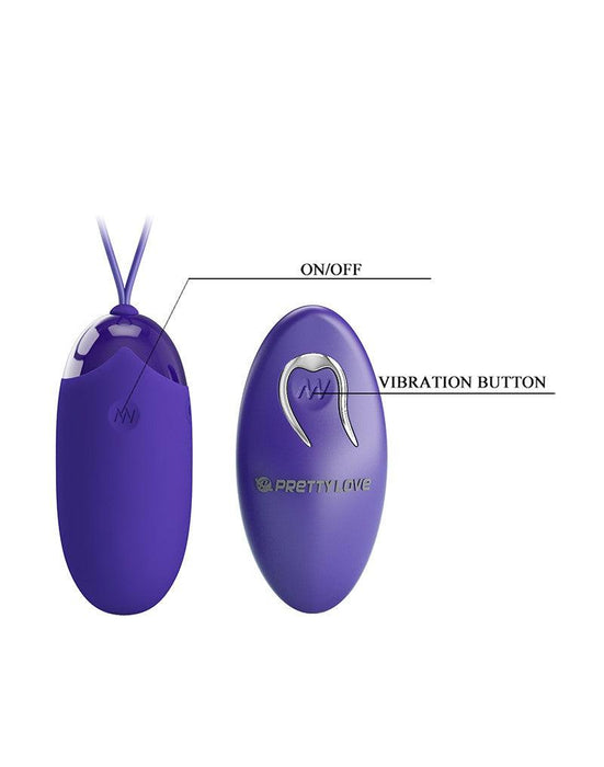 Pretty Love - Berger Youth - Oplaadbaar Vibrerend Eitje Met Afstandsbediening - Paars-Laced-up.nl